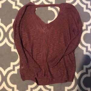 Open back charming Charlie’s sweater